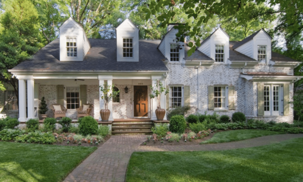 Whitewashed Brick House