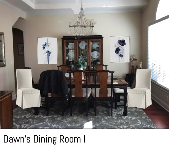 e-design custom wall art dining room