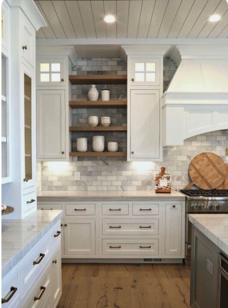 marble kitchen backsplash subway tile