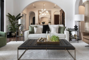 leather ottoman, Austin Interior Designer